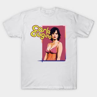 Carla Gugino watercolor portrait graphic design T-Shirt